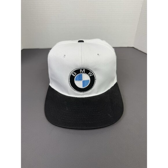 Rare Vintage 90s BMW Auto Logo German Snapback Hat Car Streetwear Designer Art - Picture 1 of 6
